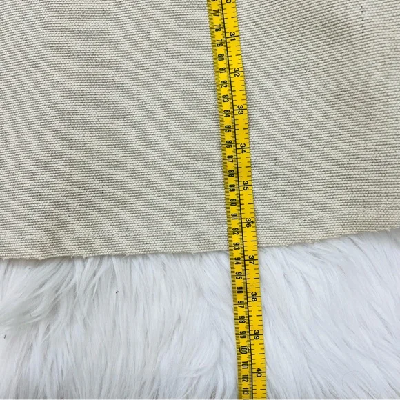 Banana Republic Linen Cotton Peplum Dress Oatmeal Color Size 10 - Picture 10 of 12